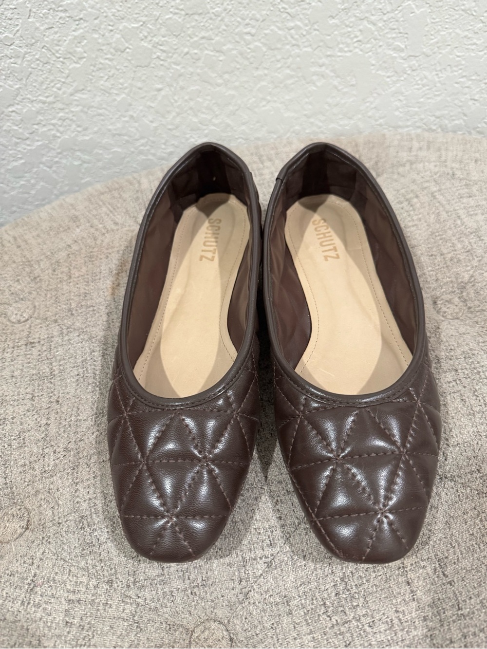 Schutz Quilted Ballet Flats